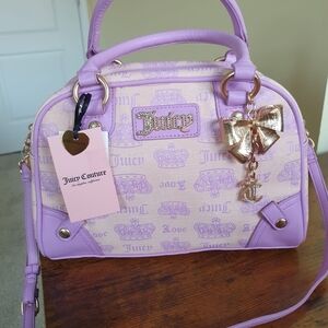 Juicy Couture Lavender and Cream Satchel